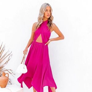 New without tags halter cutout midi dress